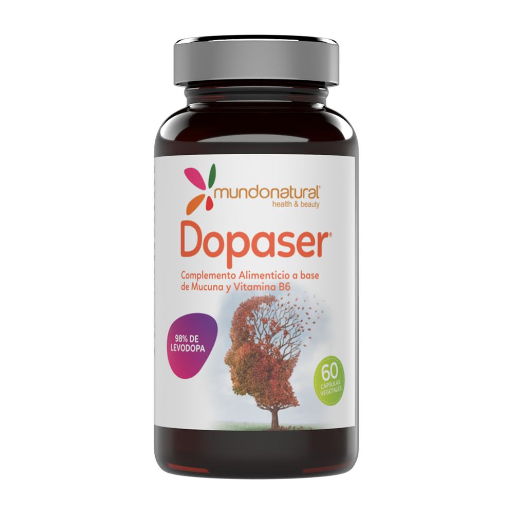 Complemento Alimenticio a base de Mucuna y Vitamina B6.
La Vitamina B6 contribuye al funcionamiento normal del sistema nervioso, contribuye a la función psicológica normal y ayuda a disminuir el cansancio y la fatiga.
Aporte de L-Dopa de fuente natural. Ayuda a mejorar el estado de ánimo y el estrés.