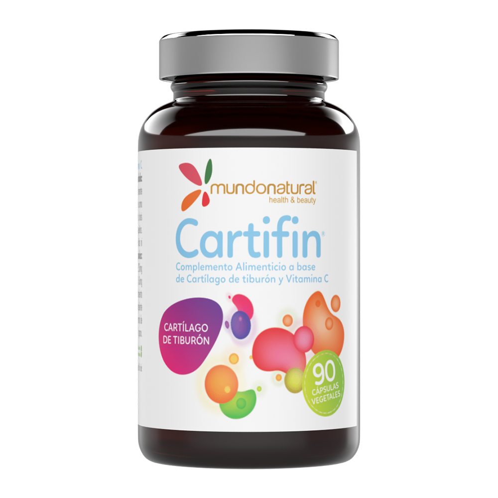 Complemento a base de Cartílago de tiburón.
Aporte natural de condroitina y glucosamina.
La vitamina C contribuye a la formación normal del colágeno para el funcionamiento normal del cartílago. Contribuye al normal funcionamiento de huesos, cartílagos, dientes, pelo y la piel y a la protección de las células frente al estrés oxidativo y al normal funcionamiento de vasos sanguíneos.