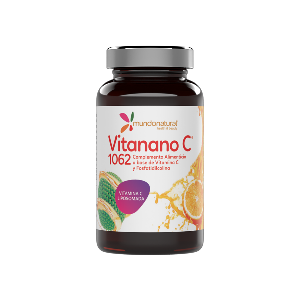 Complemento a base de Vitamina C liposomada 850 mg (1062%VRN).
Mayor biodisponibilidad. Mayor absorción. Capsula vegetal. No excreción renal. Envase compostable.